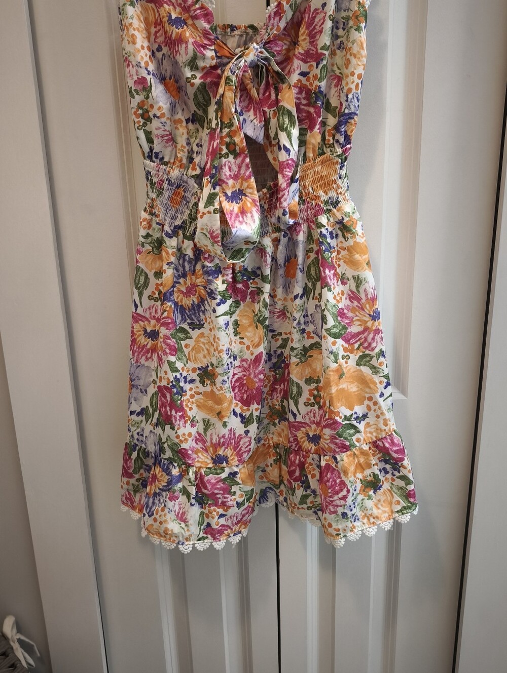 Sun Imperial Womens Floral Tie-Back Sundress - Picture 5 of 9